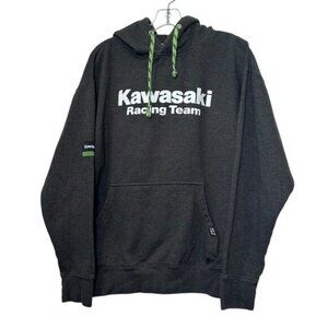 Factory Effex FX Kawasaki Racing Team Men's L Hoodie Sweatshirt Gray Pullover